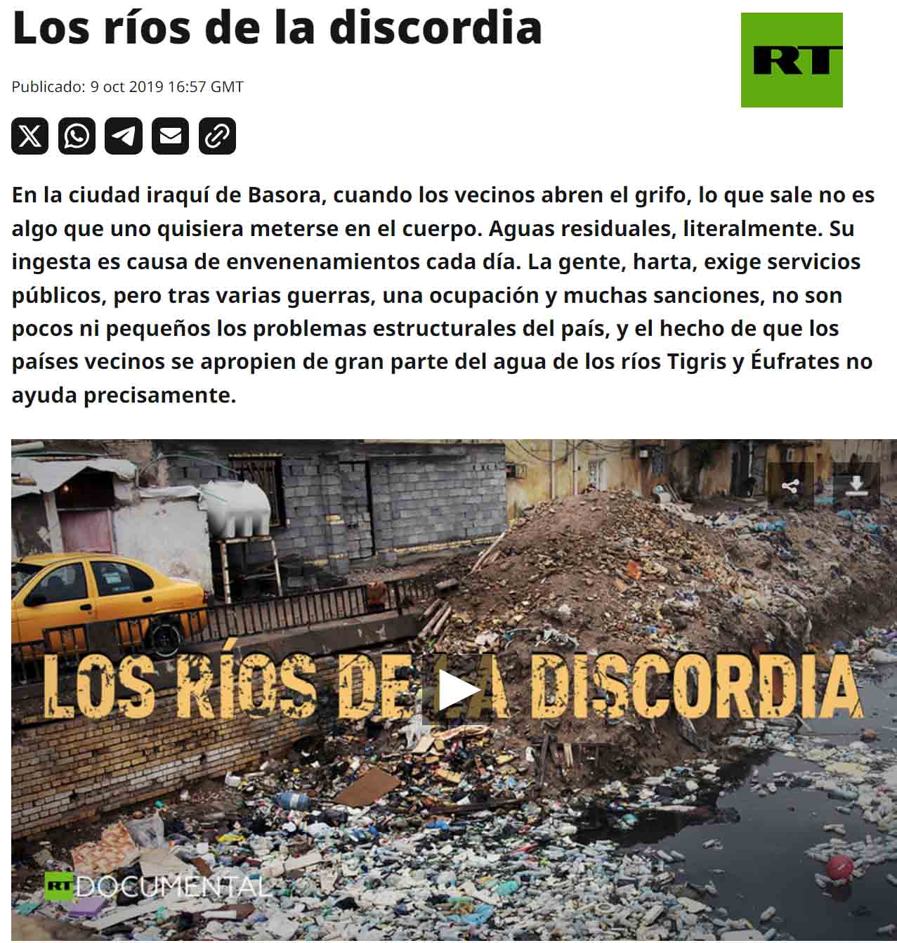 Los r�os de la discordia