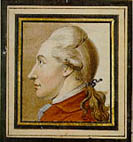  Johann Heinrich Lips (1758-1817),  
 Jugendbildnis Johann Wolfgang von Goethe, um 1784, Aquarell