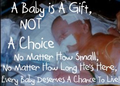 A Baby is a Gift, Not a 
Choice Ring!