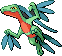 The leaves growing out of GROVYLE's body are convenient for camouflaging it from enemies in the forest. This POK�MON is a master at climbing trees in jungles
