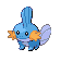 The fin on MUDKIP's head acts as highly sensitive radar. Using this fin to sense movements of water and air, this POK�MON can determine what is taking place around it without using its eyes.

