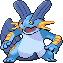 SWAMPERT is very strong. It has enough power to easily drag a boulder weighing more than a ton. This POK�MON also has powerful vision that lets it see even in murky water.
