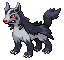 MIGHTYENA gives obvious signals when it is preparing to attack. It starts to growl deeply and then flattens its body. This POK�MON will bite savagely with its sharply pointed fangs.
