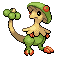 BRELOOM closes in on its foe with light and sprightly footwork, then throws punches with its stretchy arms. This POK�MON's fighting technique puts boxers to shame.
