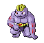 MACHOKE's thoroughly toned muscles possess the hardness of steel. This POK�MON has so much strength, it can easily hold aloft a sumo wrestler on just one finger.
