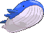 WAILORD is the largest of all identified POK�MON up to now. This giant POK�MON swims languorously in the vast open sea, eating massive amounts of food at once with its enormous mouth.
