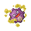 If KOFFING becomes agitated, it raises the toxicity of its internal gases and jets them out from all over its body. This POK�MON may also overinflate its round body, then explode.
