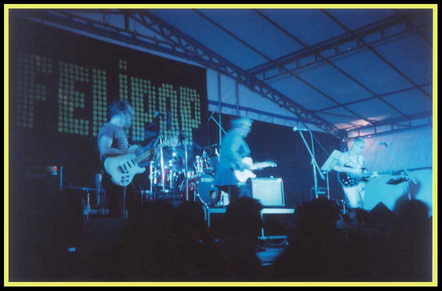 Miguel, Andy, Pete and Colin on the Felipop stage