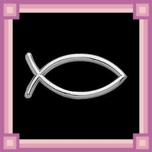 Avelor Collection:: ICTHYSYS FISH LAPEL PIN - 14 Karat White Gold (7.5X16.5 millimeters in size.) (Lapel Pins)