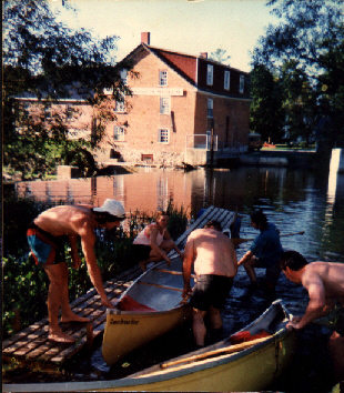 Here is a view of PIKE RIVER from our small craft wharf! The dam is just to the left ...the river falls about 8 feet at that point. In the background is the Missisquoi Historical Museum. CHECK LINK BELOW!