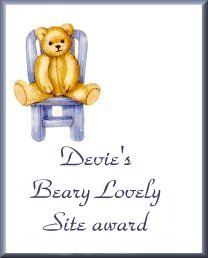 devie's bearly lovely site award