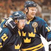 Together with Mats Sundin in the World Championship 98
