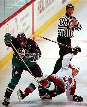 Anaheim Mighty Duck's Captian probably got 2 minutes.