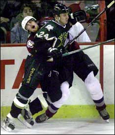 The big hit that put Peter in cast, that was what everyone thought, but the shoulder had been troubling him the whole season. Against Dallas, Play off 1999.