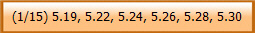 (1/15) 5.19, 5.22, 5.24, 5.26, 5.28, 5.30