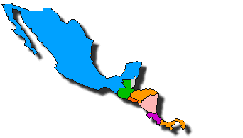 Mapa Poltico de zona geogrfica de mexico y centroamrica