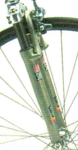 front suspension of motorcycle on bike