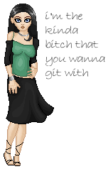 adoptable version of Sarah's birthday gift. hah...vanity. (again) *cough*
lyrics by Peaches. base - Fizelle's Dolls