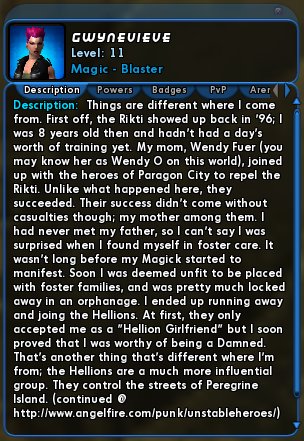 Gwynevieve's In-Game Information, no up to date as far as level goes... heh