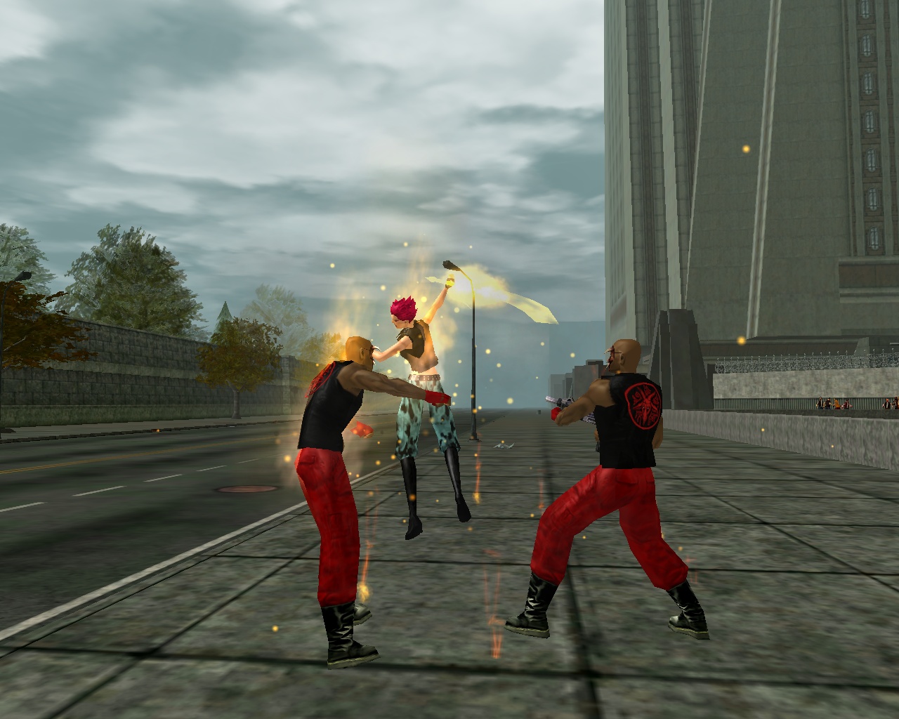 Just enjoying the fire sword circle power as she works on the Hellspawned badge.