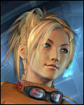 A young Al bhed girl. Her personality is upbeat and positive, and she is not afraid to speak her mind. She works hard to restore her outcast people to their former glory. Rikku handles mechanical devices with ease, and can steal items from enemies.