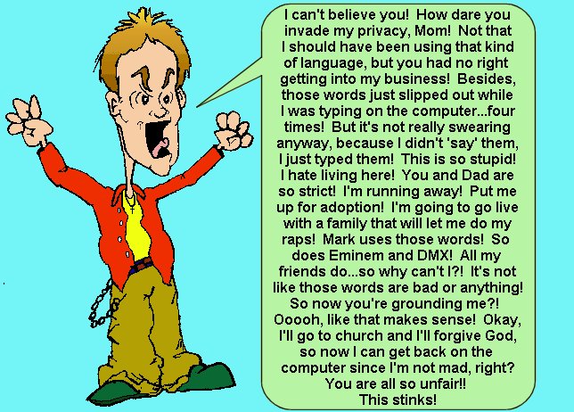 How will I ever become a famous rapper if I can't swear?!