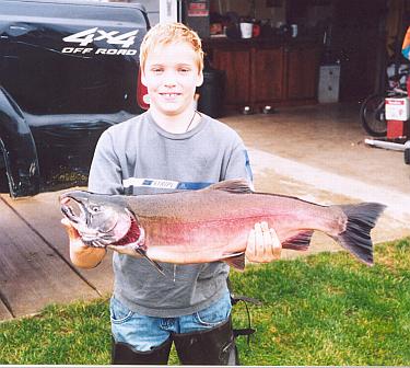 Young Richard Reilly's Carbon River Salmon