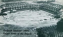 Anaheim Stadium construction