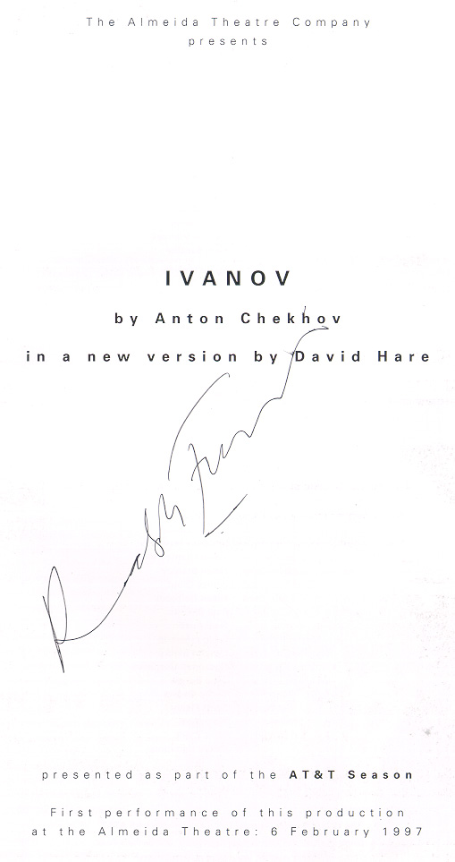 He was so sweet and wonderful to sign this for me after the performance.