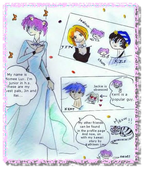 page one, bomee introduces the story