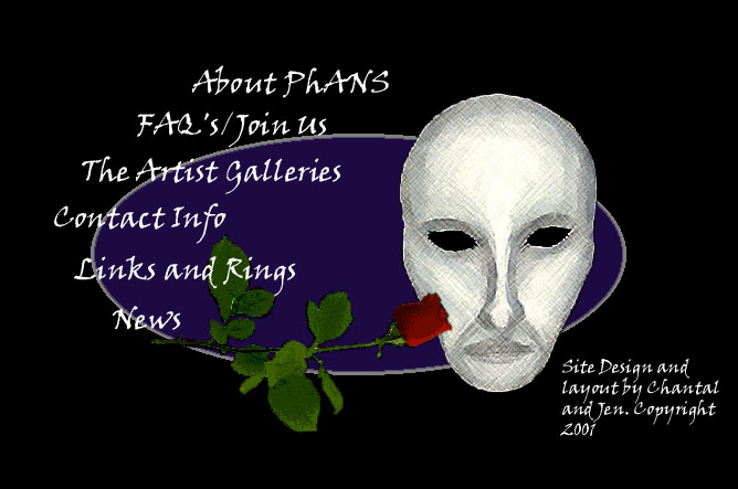 Phantom Artists Net Site Menu