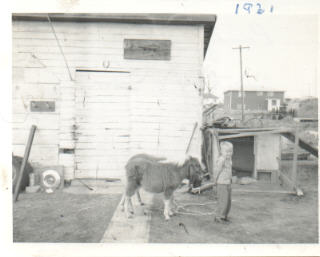 my great uncle Randy as a kid at the old house