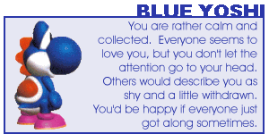 I'm a Blue Yoshi!