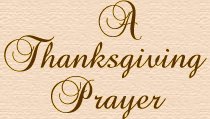 Thanksgiving Prayer 