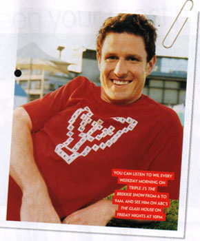 You can listen to Wil every weekday morning on Triple J's The Brekkie Show from 6 to 9am, and see him on ABC's The Glass House on Friday nights at 10pm.