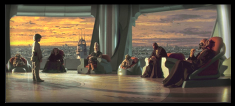 Anakin facing the Jedi Council, Star Wars I: The Phantom Menace