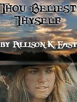 Bookcover for the fic 'Thou Beliest Thyself'.