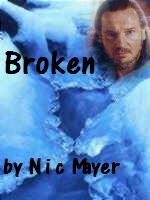 Bookcover for the fic 'Broken'.