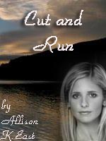 Bookcover for the fic 'Cut and Run'.