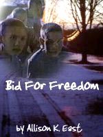 Bookcover for the fic 'Bid For Freedom'.