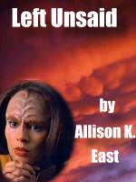 Bookcover for the fic 'Left Unsaid'.