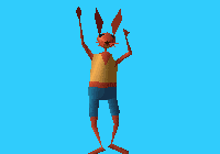 A running Rabbibunnie