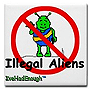 Tile Coaster. Illegal Aliens. ,homeland security
