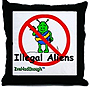 Throw Pillow. Illegal Aliens. ,homeland security