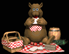 Bear Eatign Picnic
