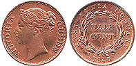 1/2 cent 1845