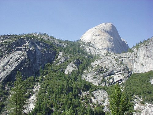 This is the back of Half Dome. You can see this vantage point from the John Muir Trail on the way to Nevada Falls.