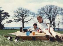 Sean & Kevin - camping at Upton Pyne around 1985