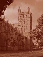 Exeter Cathedral : Photograph by Sean Creech (c) 2001. Click for larger photograph.