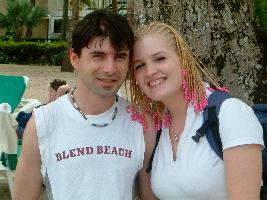 Karolina and Sean, last day on the beach. Photo by a Canadian guy.